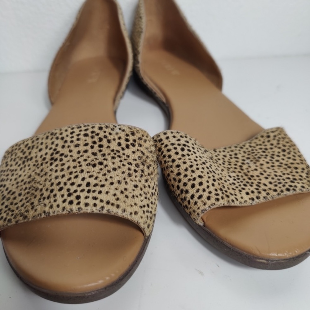 J. Crew d'Orsay Style Calf Hair Style Dotted Sandals Size 9 - Picture 9 of 9
